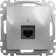 Schneider Electric Sedna Design Gniazdo komputerowe RJ45 kat.6 UTP srebrne aluminium SDD113461 1