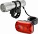 Carcommerce Lampki do roweru - przód srebrna 9 LED + tył 3 LED 1