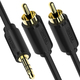 Kabel Unitek Jack 3.5mm - RCA (Cinch) x2 1.5m czarny (Y-C938BK) 1