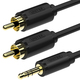 Kabel Unitek Jack 3.5mm - RCA (Cinch) x2 1.5m czarny (Y-C938BK) 2