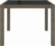 vidaXL vidaXL Stół ogrodowy, 90x90x75 cm, szkło i rattan PE, szary 3
