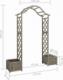 vidaXL Pergola ogrodowa z donicami, szara, lite drewno jodłowe 4