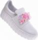 Pantofelek24 Białe skórzane damskie trampki creepersy /E8-2 11654 N0200/ 38 6