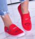 Pantofelek24 Zamszowe czerwone trampki slip on z ustami /E10-2 8425 S192/ 36 1