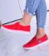 Pantofelek24 Zamszowe czerwone trampki slip on z ustami /E10-2 8425 S192/ 36 2