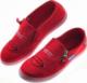 Pantofelek24 Zamszowe czerwone trampki slip on z ustami /E10-2 8425 S192/ 36 4