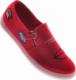 Pantofelek24 Zamszowe czerwone trampki slip on z ustami /E10-2 8425 S192/ 36 5
