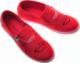 Pantofelek24 Zamszowe czerwone trampki slip on z ustami /E10-2 8425 S192/ 36 6