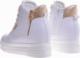 Wiązane białe sneakersy na koturnie i platformie /F8-2 11561 T792/ 36 7