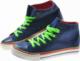 Pantofelek24 Klasyczne WYSOKIE damskie trampki tenisówki granatowe /A2-3 7822 S100/ 36 3