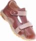 Pantofelek24 Chłopięce sandały na rzepy Brown /A9-1 11649 T167/ 34 1