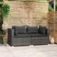 vidaXL vidaXL 2-osobowa sofa z poduszkami, szara, polirattan 1