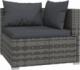 vidaXL vidaXL 2-osobowa sofa z poduszkami, szara, polirattan 4