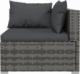 vidaXL vidaXL 2-osobowa sofa z poduszkami, szara, polirattan 5