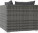 vidaXL vidaXL 2-osobowa sofa z poduszkami, szara, polirattan 6