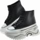 Pantofelek24 Czarne creepersy na platformie /F9-3 9560 S589/ 38 8