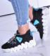 Pantofelek24 Czarne buty sportowe z białą podeszwą /F10-3 8304 S592/ 39 1