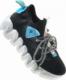 Pantofelek24 Czarne buty sportowe z białą podeszwą /F10-3 8304 S592/ 39 5