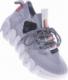 Pantofelek24 Szare buty sportowe z białą podeszwą /E6-3 8322 S592/ 37 5