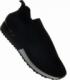 Pantofelek24 Wsuwane elastyczne buty sportowe Czarne /D1-3 8163 S306/ 40 3