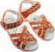 Pantofelek24 Pomarańczowe dziewczęce sandały paseczki /E2-2 9093 S096/ 26 1