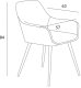 Homla HOMLA CHERRY Krzesło granatowe 57x63x84 cm 7