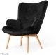Homla HOMLA MOSS Fotel czarny 72x96 cm 2