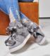 Pantofelek24 Zamszowe trampki sneakersy z kokardami SZARE /F2-2 4205 S271/ 36 1