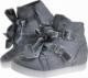 Pantofelek24 Zamszowe trampki sneakersy z kokardami SZARE /F2-2 4205 S271/ 36 3