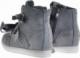 Pantofelek24 Zamszowe trampki sneakersy z kokardami SZARE /F2-2 4205 S271/ 36 4