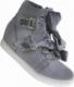 Pantofelek24 Zamszowe trampki sneakersy z kokardami SZARE /F2-2 4205 S271/ 36 5