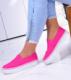 Pantofelek24 Fuksjowe tenisówki slip'on na platformie /D9-2 11657 S192/ 37 1
