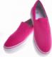 Pantofelek24 Fuksjowe tenisówki slip'on na platformie /D9-2 11657 S192/ 37 7