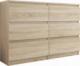 Mobene KOMODA 140 CM SONOMA SZAFKA 6 SZUFLAD PRODUCENT PL R-140 1