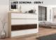 Mobene NOWOCZESNA KOMODA 140CM SZAFKA 8 SZUFLAD SONOMA MIX POŁYSK PL R140S8 MOBENE 2