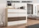 Mobene NOWOCZESNA KOMODA 140CM SZAFKA 8 SZUFLAD SONOMA MIX POŁYSK PL R140S8 MOBENE 6