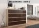 Mobene NOWOCZESNA KOMODA 140CM SZAFKA 8 SZUFLAD SONOMA POŁYSK PL R140S8 MOBENE 3