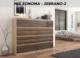 Mobene NOWOCZESNA KOMODA 140CM SZAFKA 8 SZUFLAD SONOMA POŁYSK PL R140S8 MOBENE 7