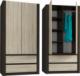 Mobene Mobene Szafa garderoba 90cm 2d 2sz wenge mix sonoma B-20 1