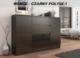 Mobene KOMODA 140CM SZAFKA 4 SZUFLADY 2 PÓŁKi WENGE POŁYSK R140S4 MOBENE 1