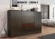 Mobene KOMODA 140CM SZAFKA 4 SZUFLADY 2 PÓŁKi WENGE POŁYSK R140S4 MOBENE 2