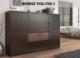 Mobene KOMODA 140CM SZAFKA 4 SZUFLADY 2 PÓŁKi WENGE POŁYSK R140S4 MOBENE 4