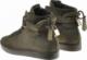 Pantofelek24 Jesienne trampki damskie z kłódką Oliwkowe /F4-3 9444 S293/ 36 7