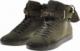 Pantofelek24 Jesienne trampki damskie z kłódką Oliwkowe /F4-3 9444 S293/ 36 9