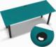 Biurko YRKE Iron Turkusowe 100 cm x 60 cm 2