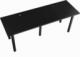 Biurko Iron Czarne 180 cm x 60 cm 1