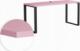 Biurko YRKE Loft Różowe 120 cm x 60 cm 3