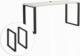 Biurko YRKE Loft Białe 160 cm x 60 cm 5