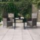 vidaXL vidaXL 3-częściowy zestaw mebli ogrodowych z poduszkami, szary 1