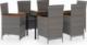 vidaXL 7-częściowy zestaw mebli ogrodowych z poduszkami, szary 2